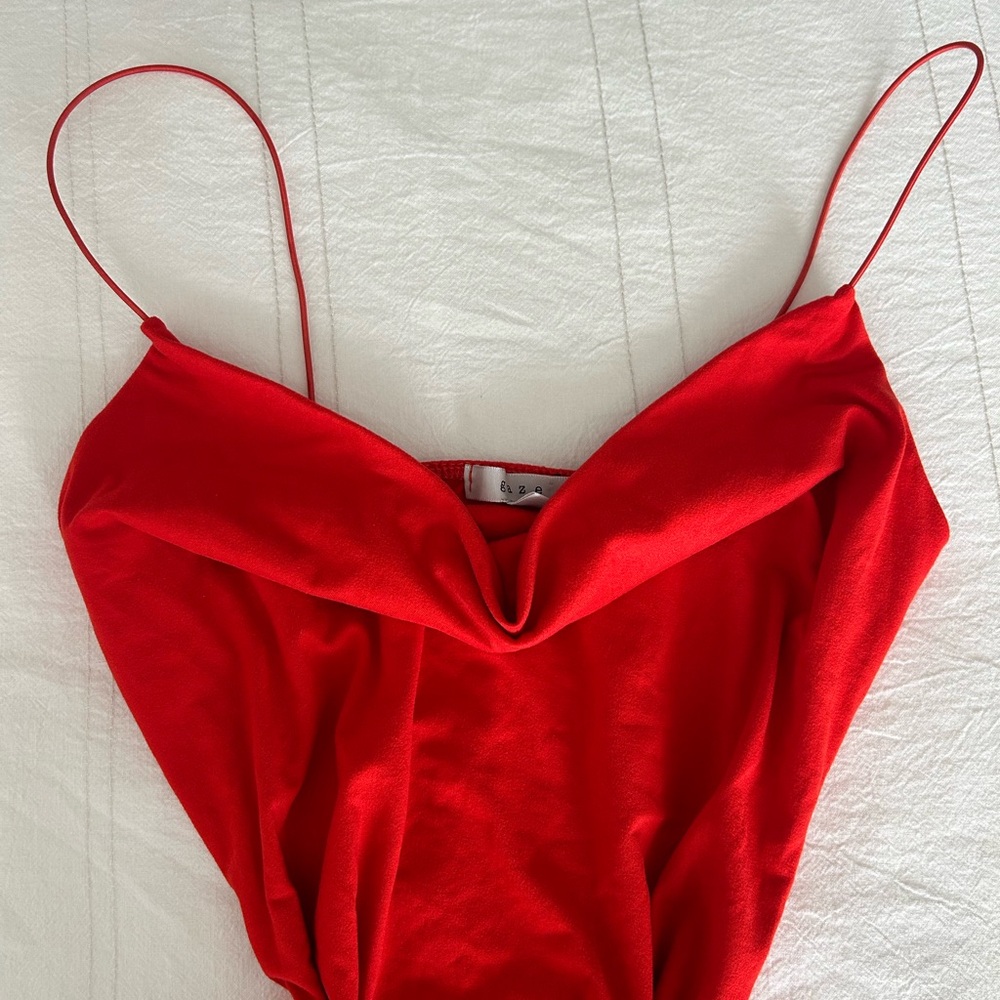 Cowl neck bodysuit